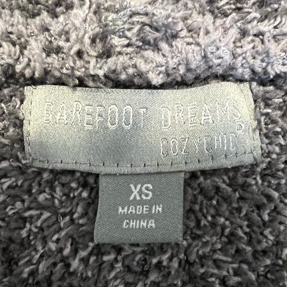 Barefoot Dreams Cozy Chic In The Wild Print Zip Hoodie Size Womens XS Gray/Black - Picture 8 of 12